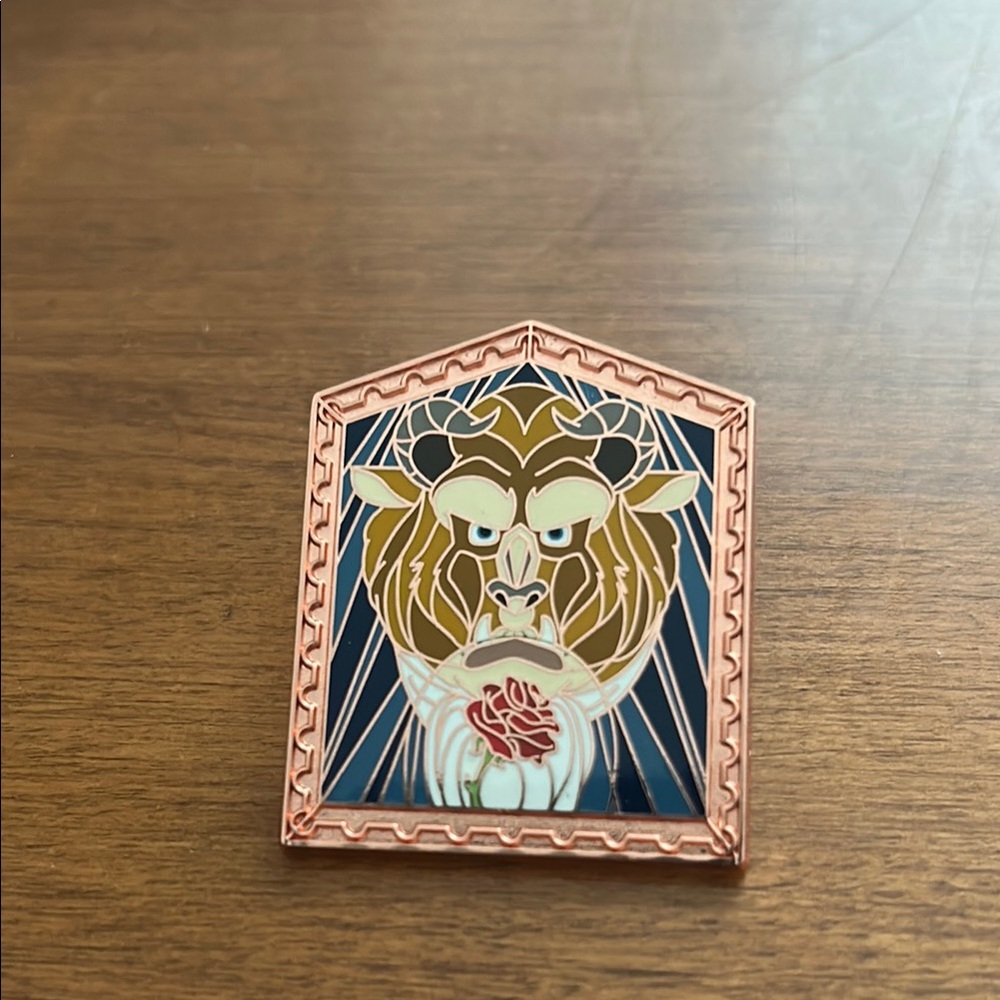 Disney Pin Trading Beauty & The Beast Windows of Love Mystery Pin Beast Rose